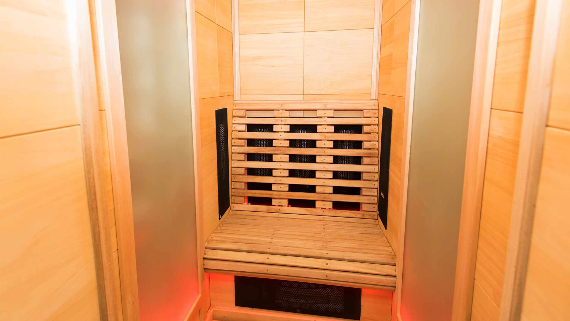 Die Infrarotkabine im Holmes Place Fitnessstudio in Charlottenburg.