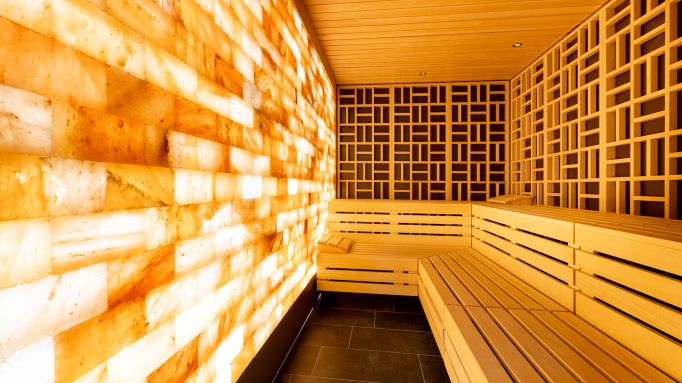 Die Finnische Sauna des Fitnesstudios in Barmbek. 