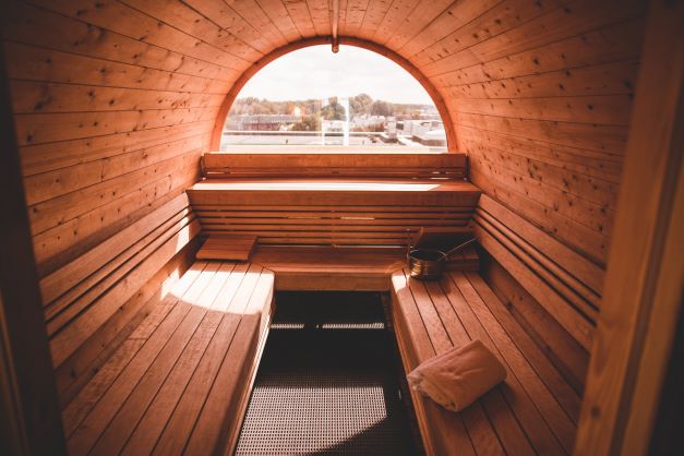 Die Finnische Sauna des Holmes Place Fitnessstudios in Lübeck Linden Arcarden.