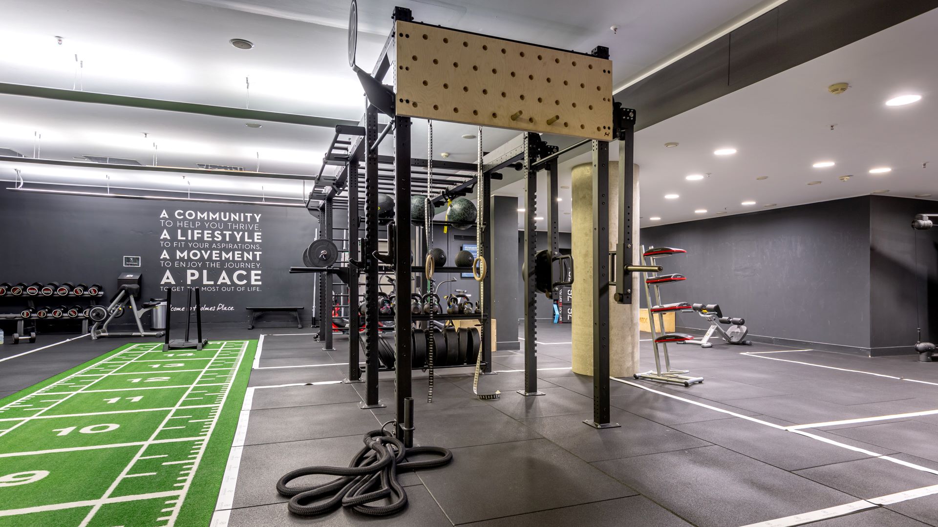 Der Functional Trainingsbereich des Fitnesstudios in Düsseldorf Stadtmitte. 