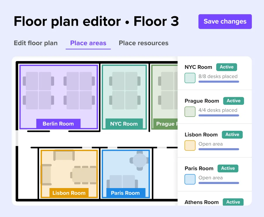 Setting up a hybrid office with deskbird