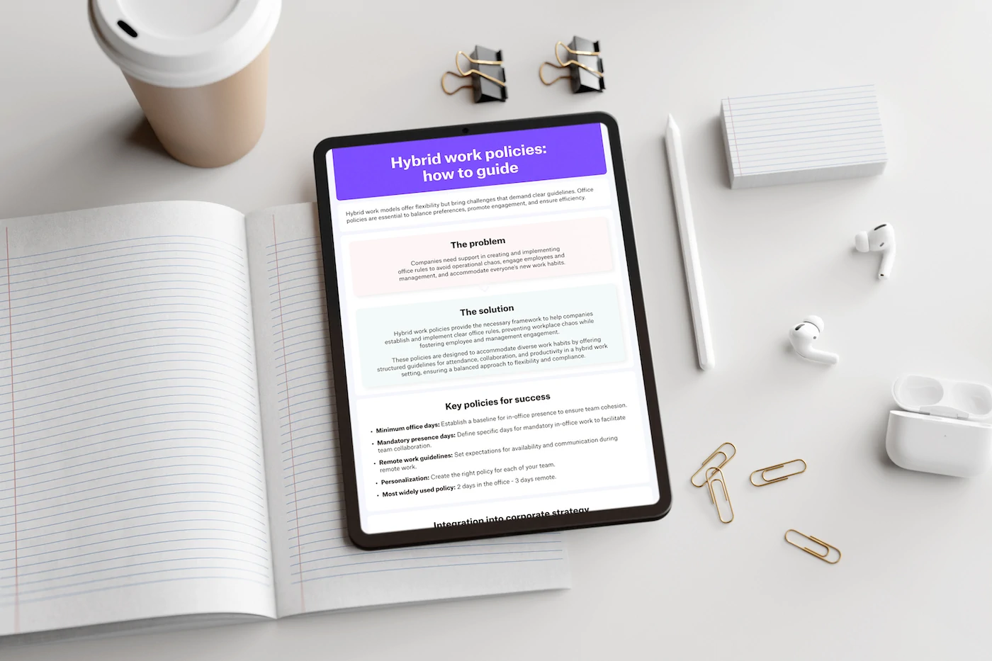 Hybrid work policy template