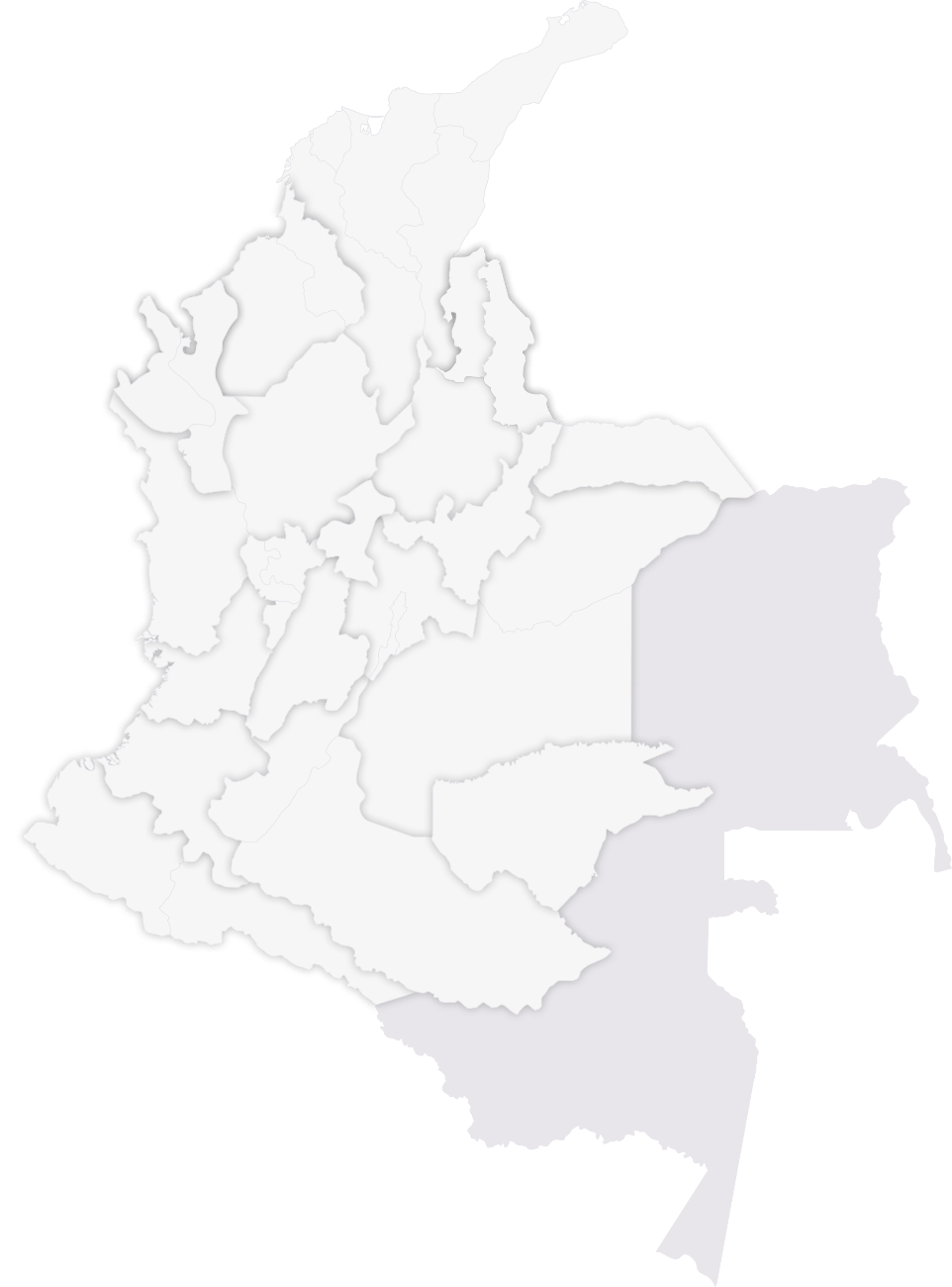mapa de Colombia con ubicaciones de cibochem