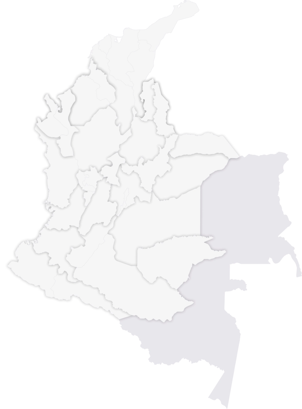 mapa de Colombia con ubicaciones de cibochem