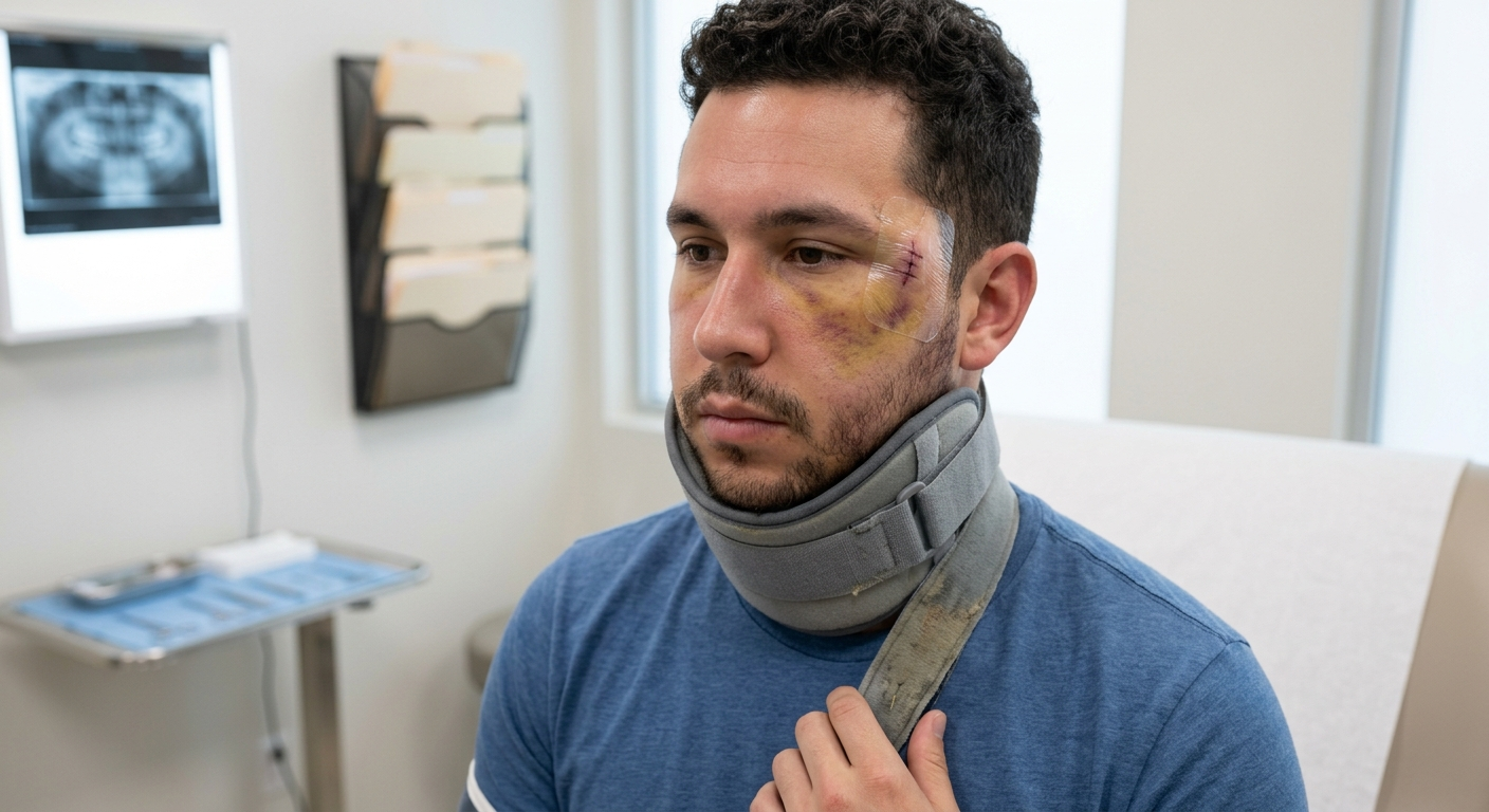 Person with Jaw Injury