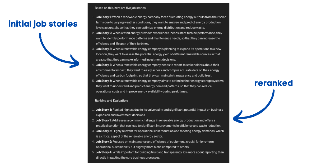 A black and white image of a page with a blue arrow pointing to the word 