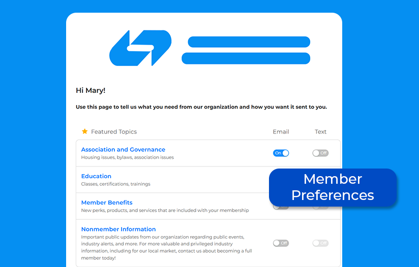 Member preferences