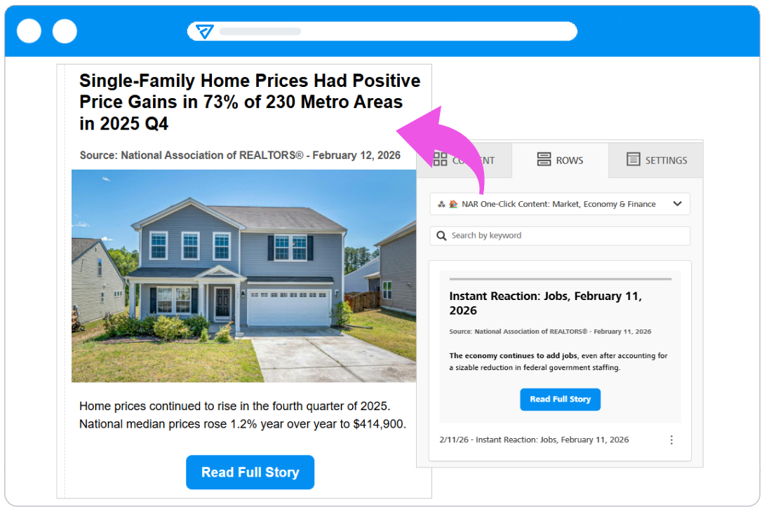 An image of the NAR one-click content being used in the NoteRouter app