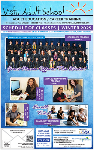 Vista Adult School Winter Brochure