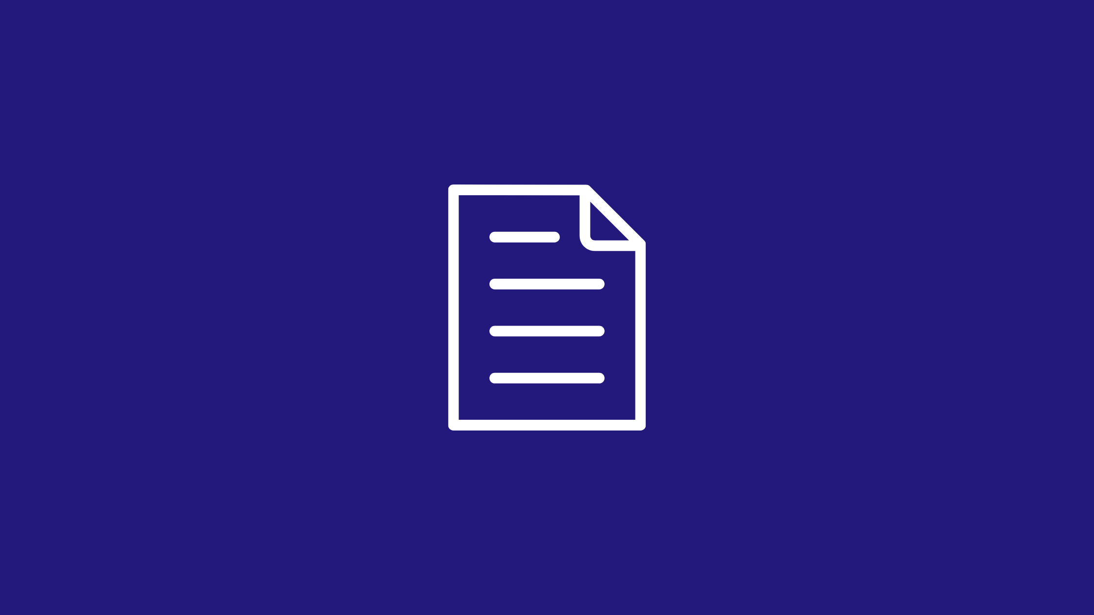 a white doc on a dark blue background. 