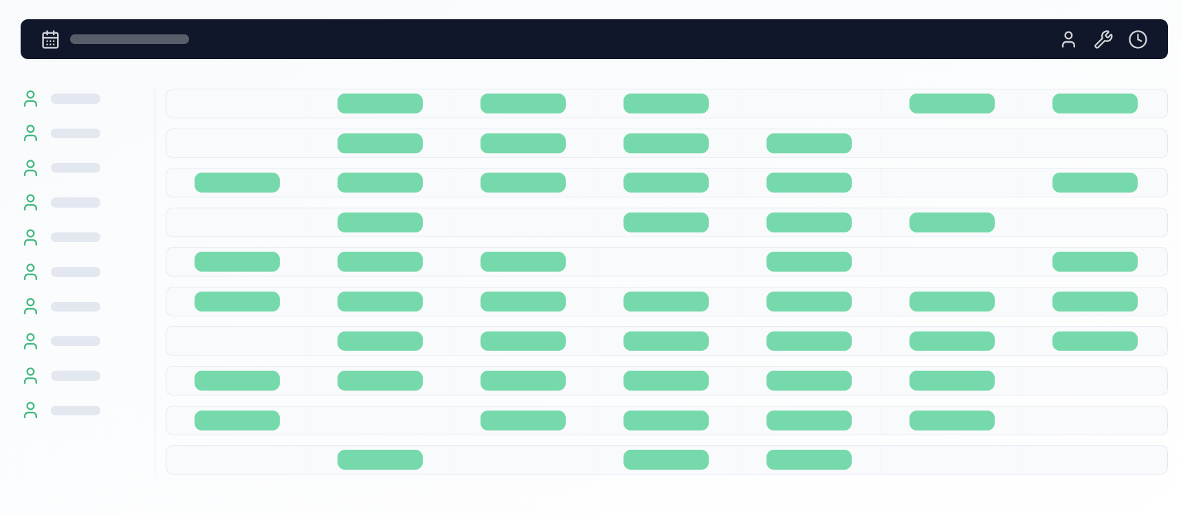 Dashboard mockup