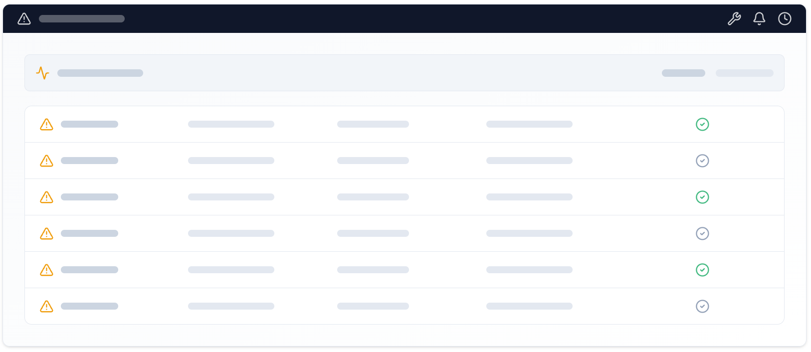 Dashboard mockup