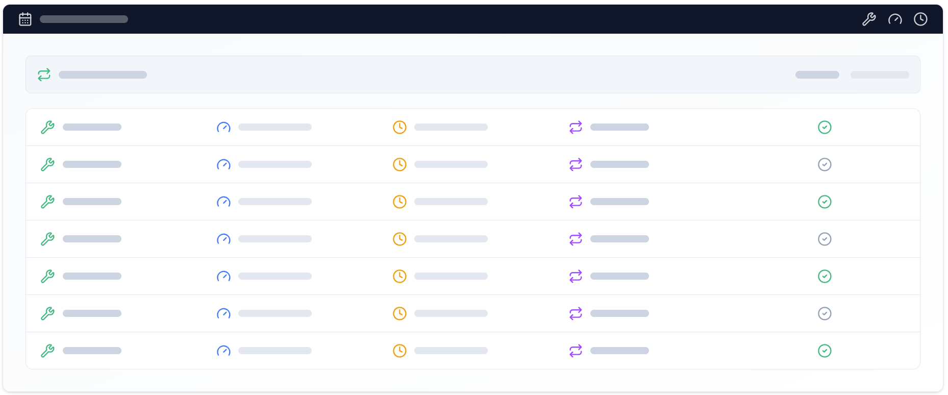 Dashboard mockup