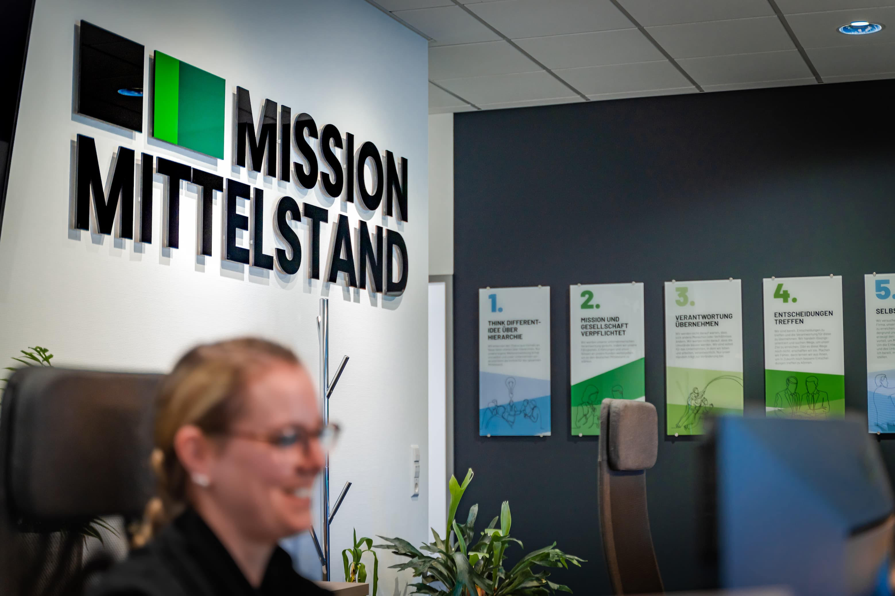 Lobby im Vertriebsgebäude bei Mission Mittelstand