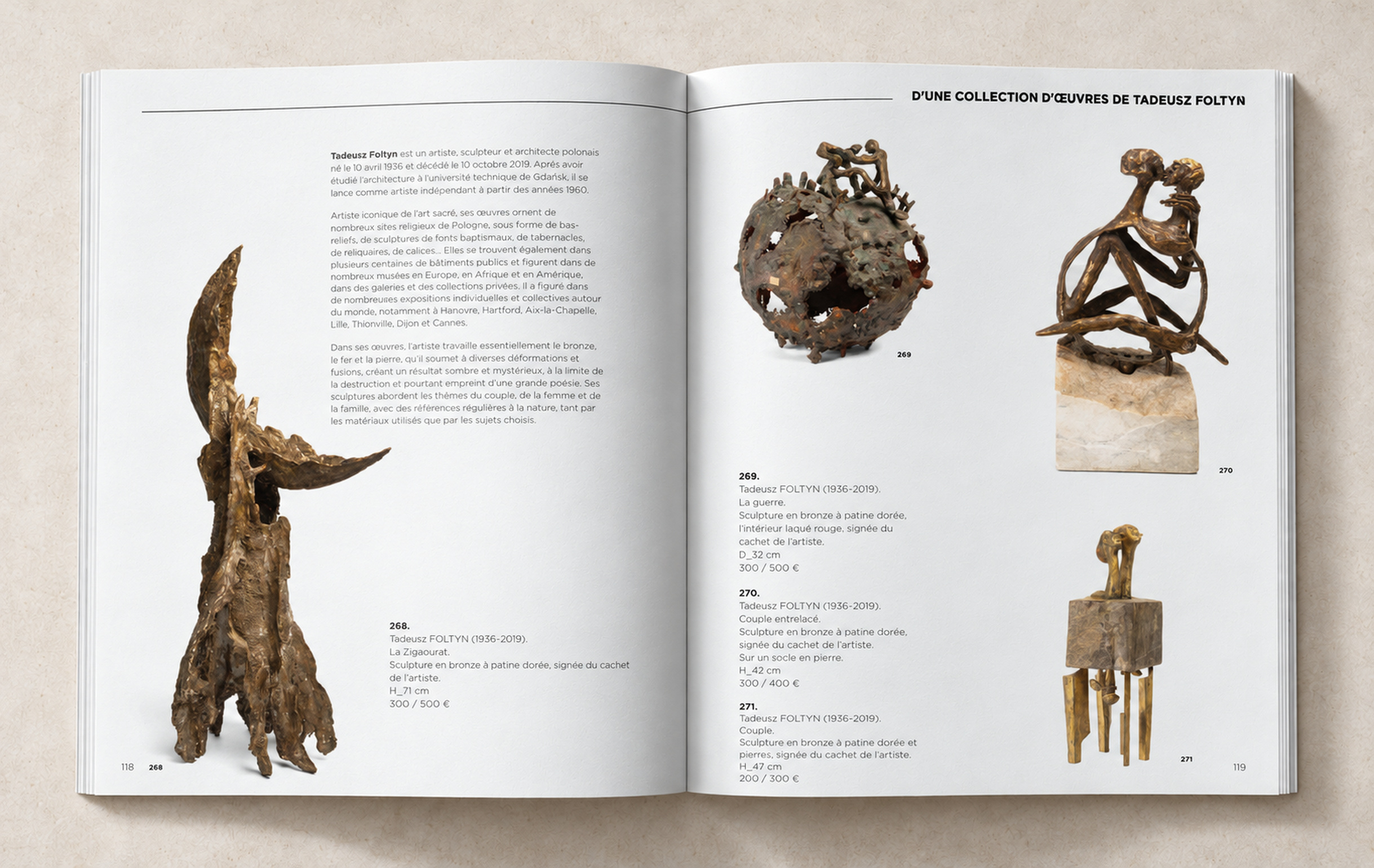 Catalogue : sculptures de Tadeusz Foltyn, page PDF 60