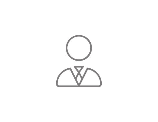 Simple gray line icon of a person wearing a suit and tie on a transparent background.