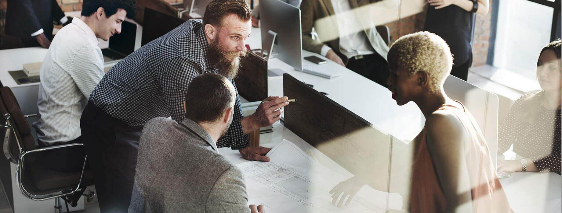 Business people design architecture ideas concept