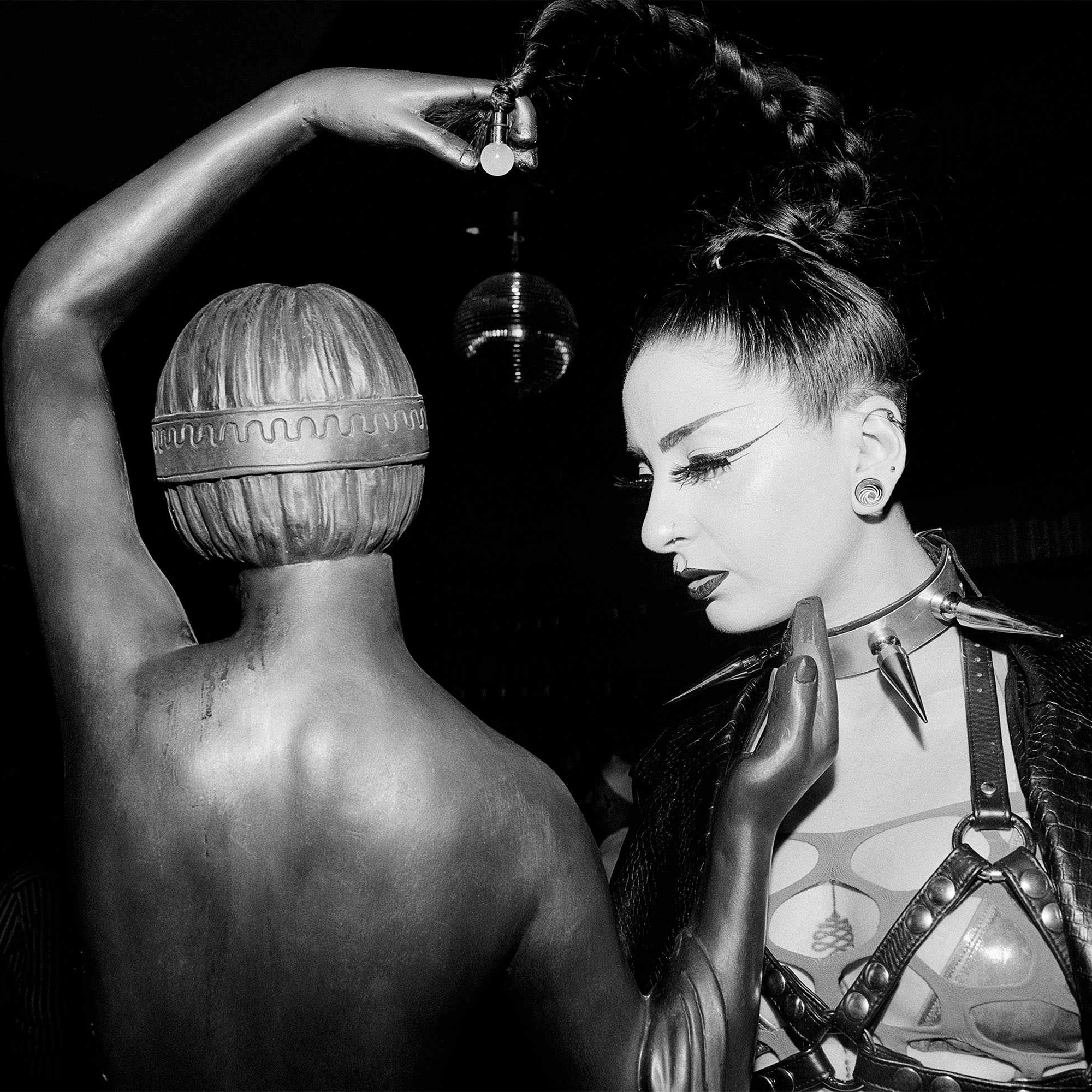 Ram Belle With Madam Pride Statue and Disco Ball, La Victoria, NY, NY, June 2025