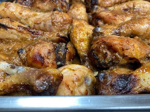 gf Chicken Drumsticks with Garlic Honey Sauce