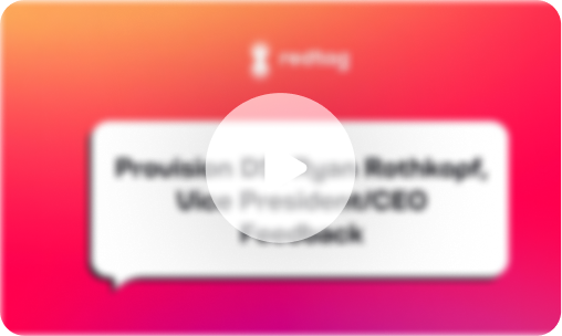 Promotional banner featuring a testimonial from Erica (Mueller) Coe, Managing Partner & CEO at Provisio Partners, with a five-star rating on a blue gradient background.