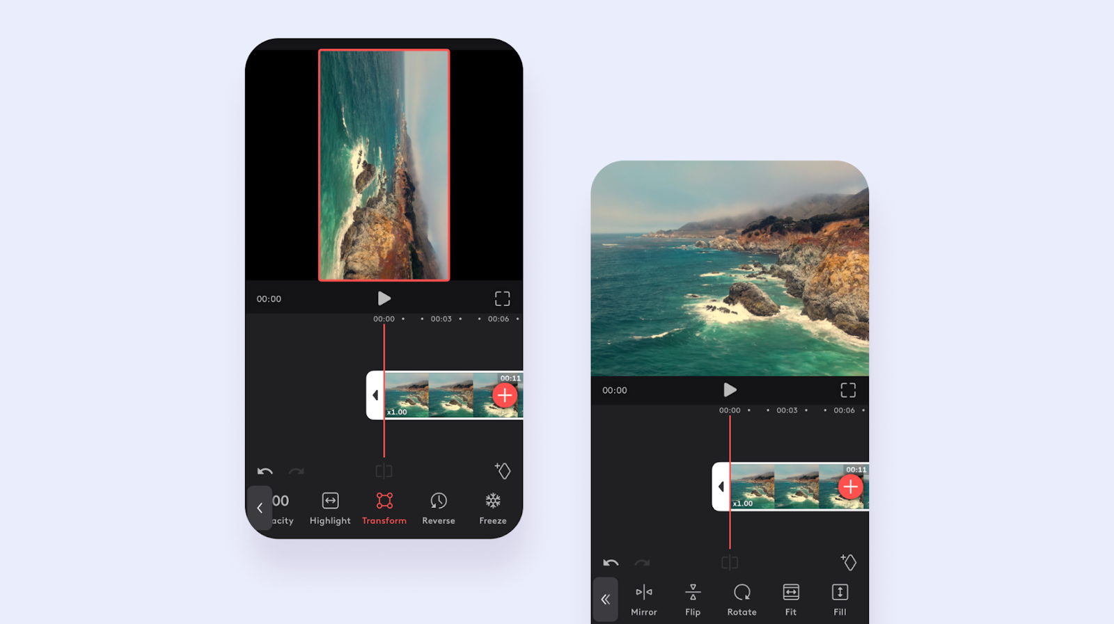 How to rotate a video with Videoleap