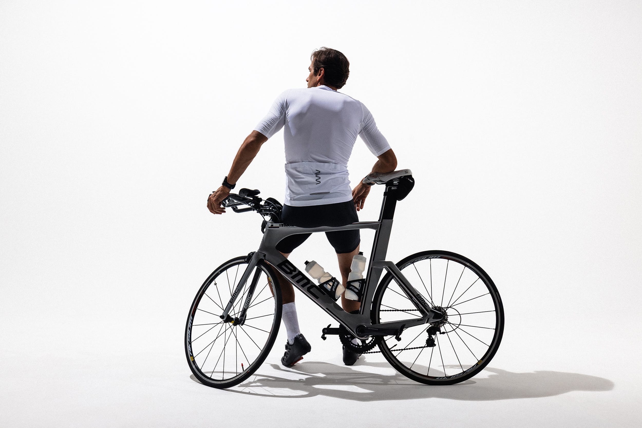 Athletics - Cycling back sitting on bike