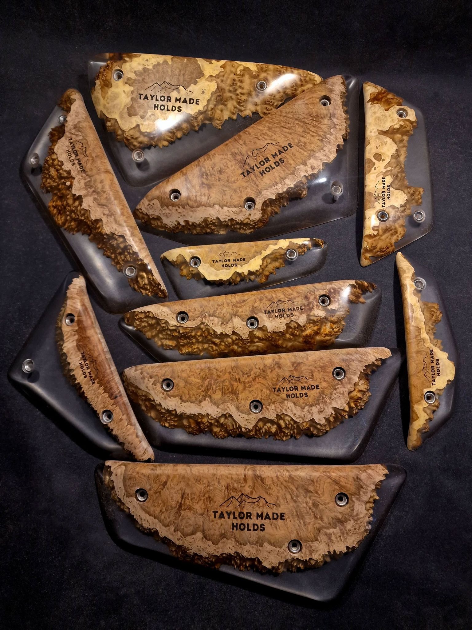 Custom made climbing holds by Taylor Made Holds