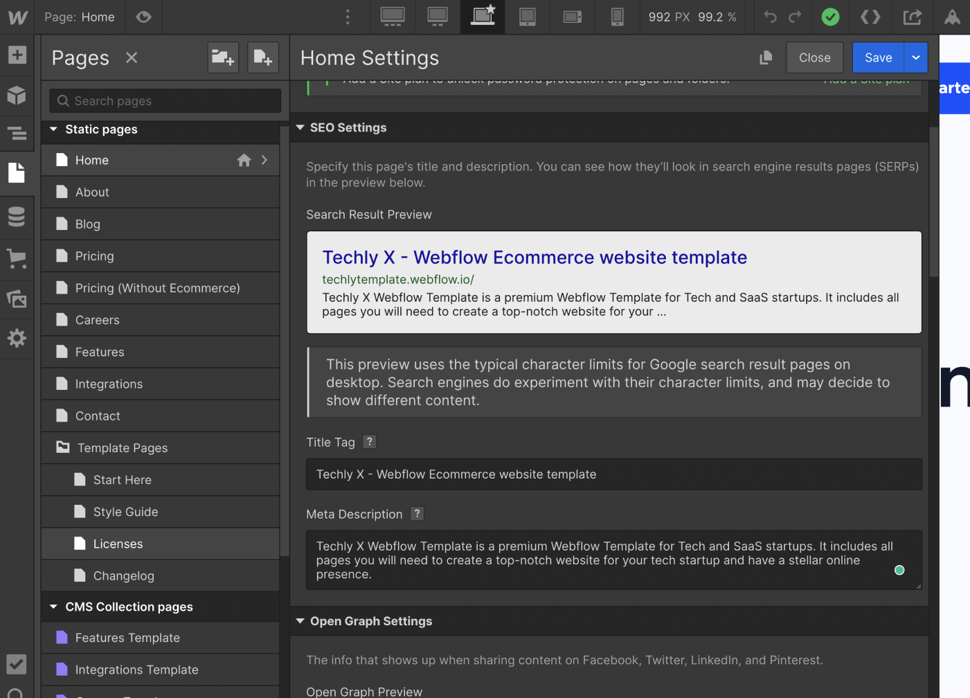 SEO - Techly X Webflow Template