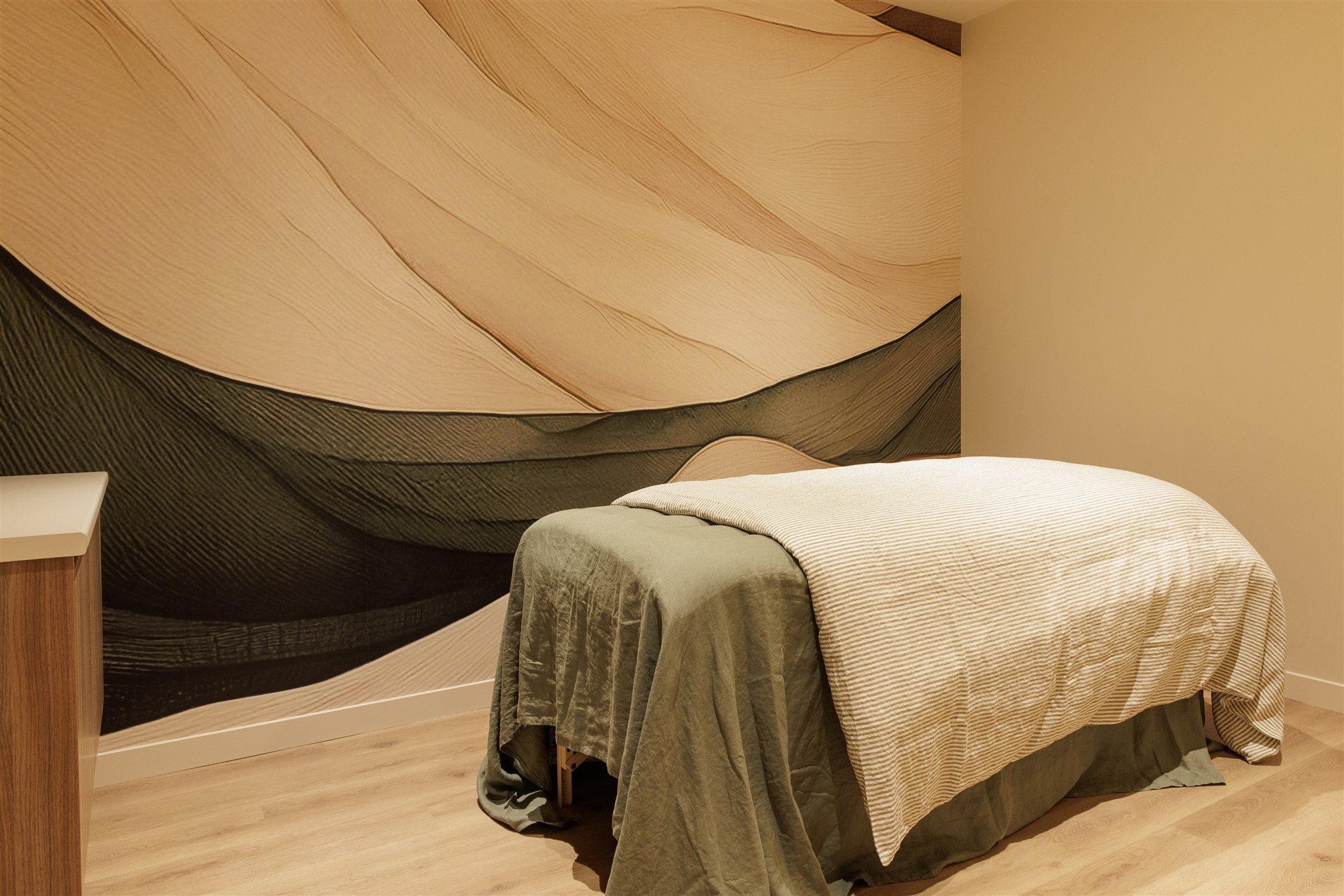 A lady relaxing while getting a facial acupuncture in Remuera