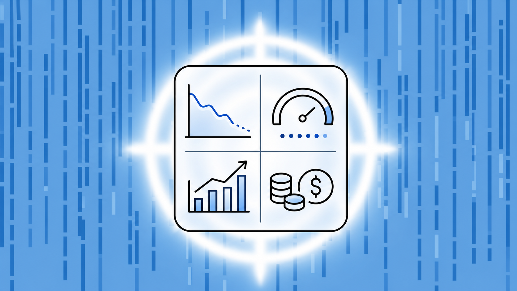 A clean, modern dashboard interface showing startup accounting metrics: burn rate chart, runway countdown, ARR/MRR graph, and real-time cash position. Flat design style with blue and white color palette, minimal UI components, suitable for a SaaS accounting software blog post.