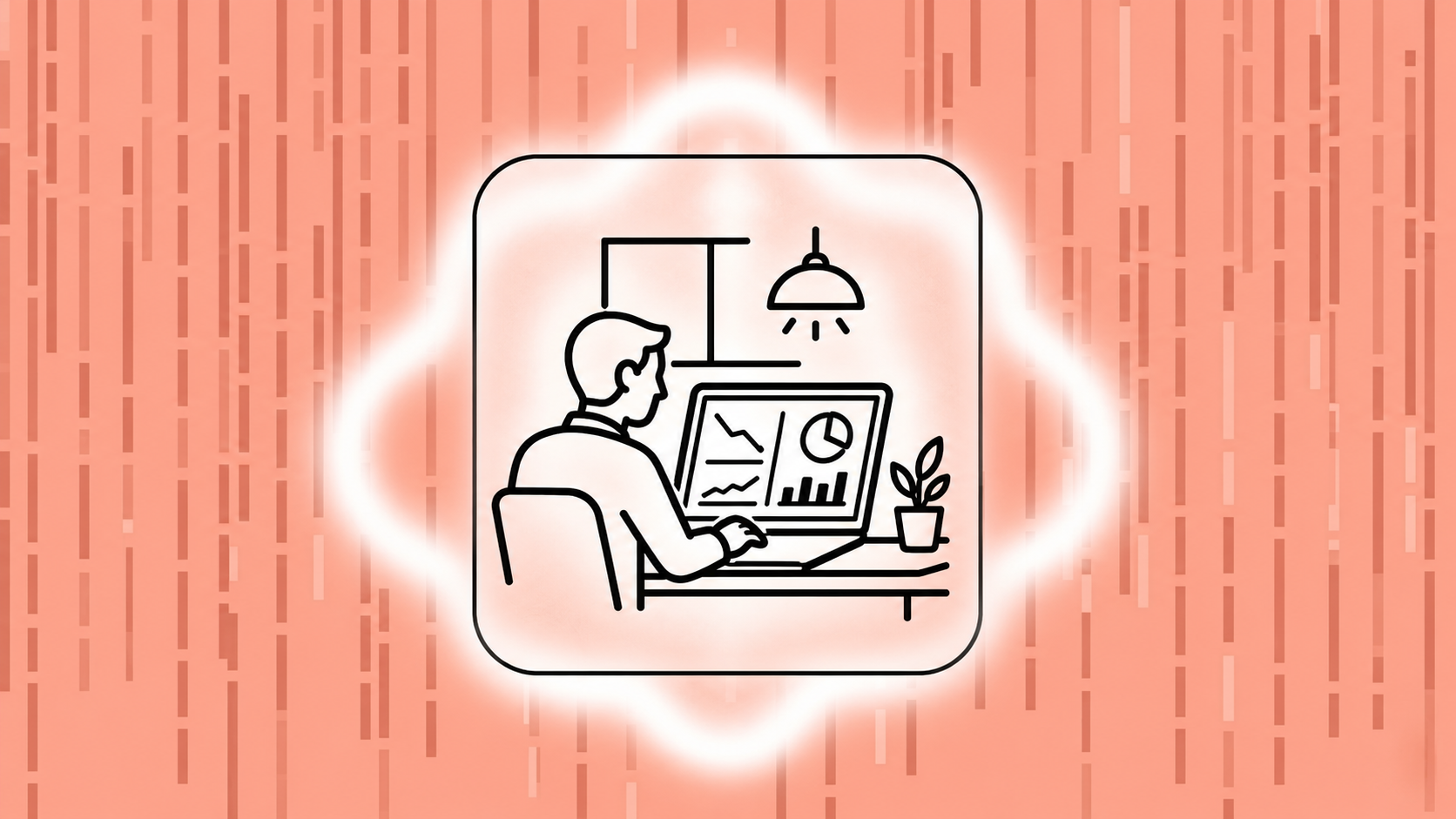 A startup founder sitting at a modern desk reviewing financial charts and graphs on a laptop screen, with clean data visualizations showing burn rate and runway metrics, warm professional office lighting, minimalist aesthetic, no text or words anywhere in the image