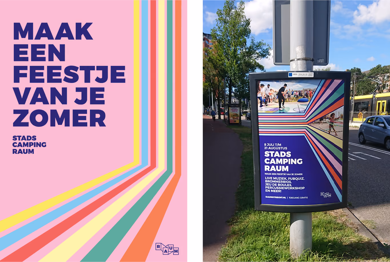 RAUM Utrecht logo, huisstijl, posters