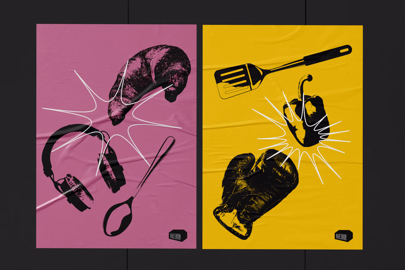 barboon twee posters op de muur 