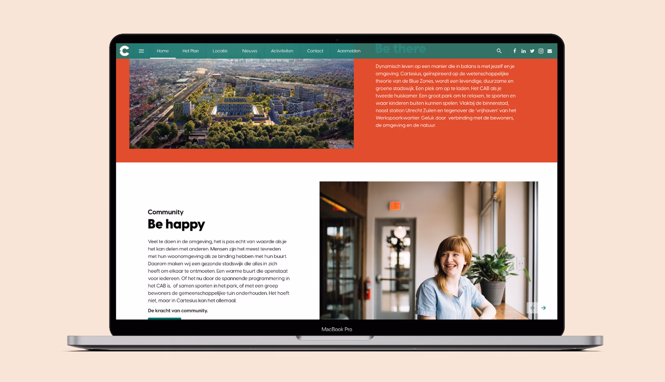 huisstijl cartesius utrecht uitingen, website
