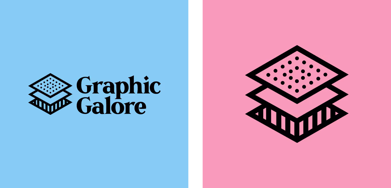 graphic galore logo en beeldmerk, huisstijl elementen