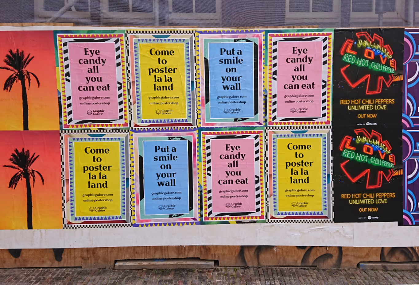 graphic galore, posters in het straatbeeld