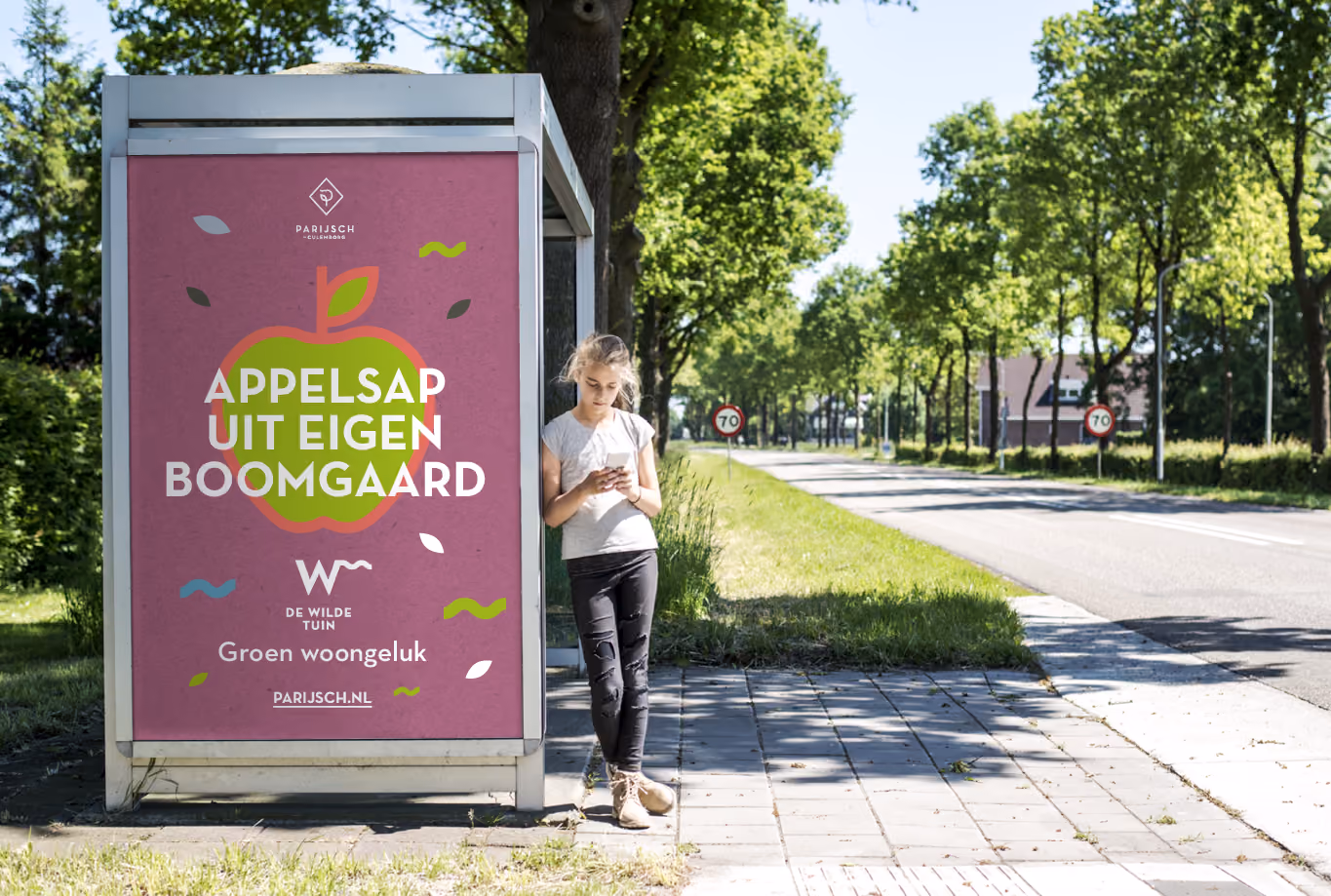 heijmans parijsch abri grafische poster op bushoekje