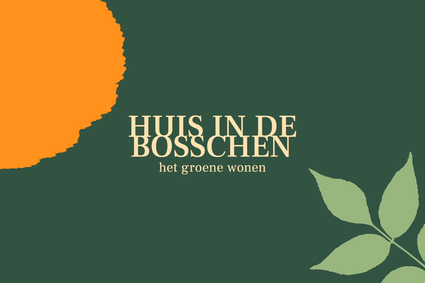 huis in de bosschen logo met grafische laag