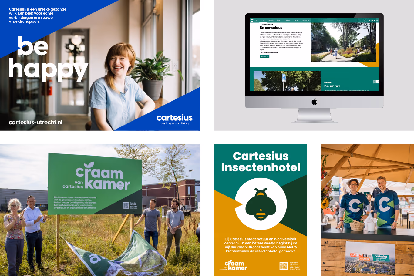 uitingen voor cartesius met fotografie, drukwerk, desktop, webdesign, events