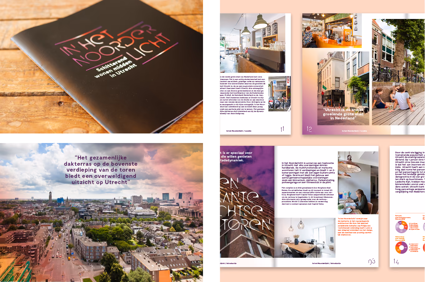 magazine, in het noorderlicht, spreads met informatie en woningen