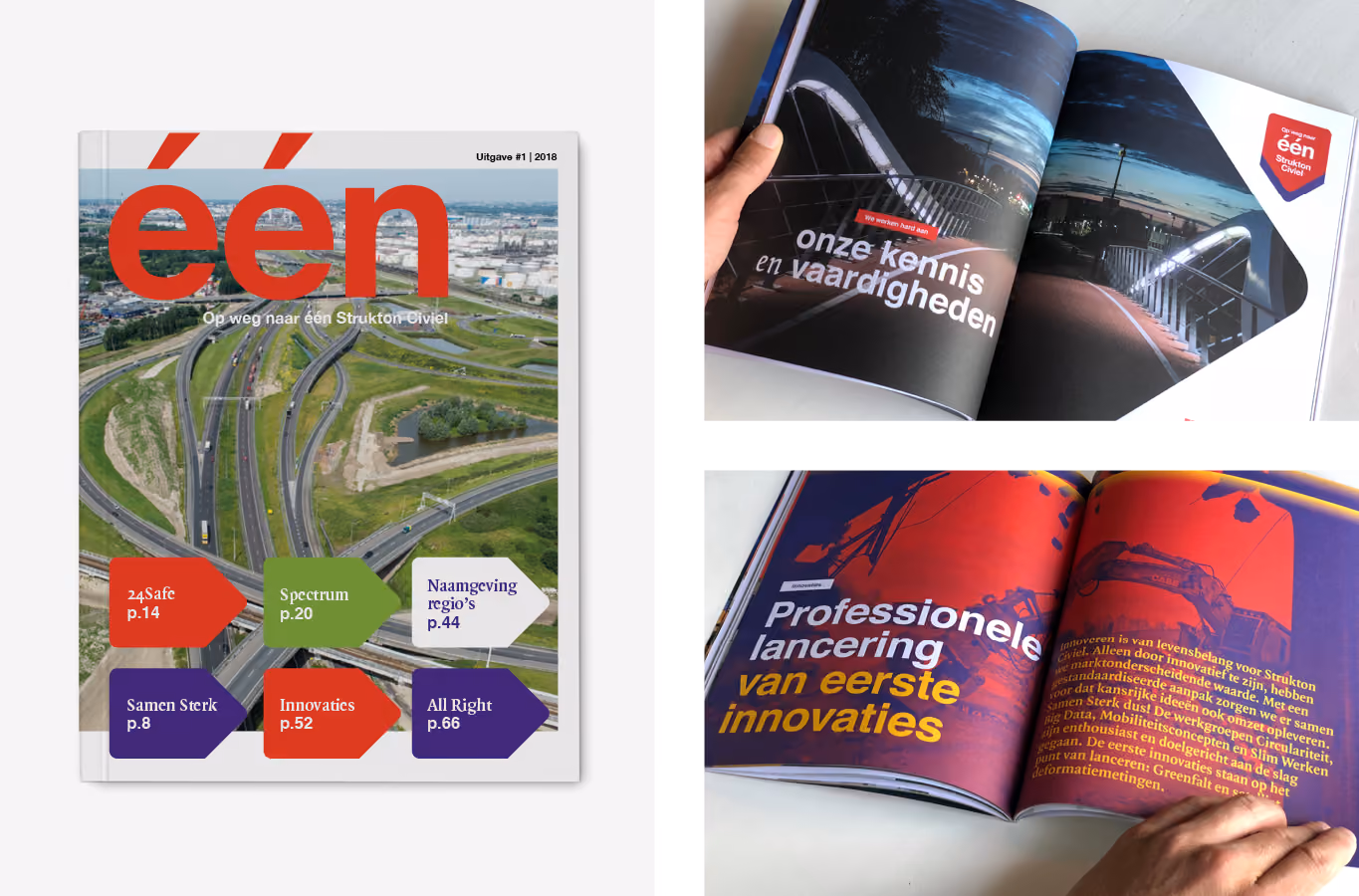 strukton grafische uiting, magazine, spreads