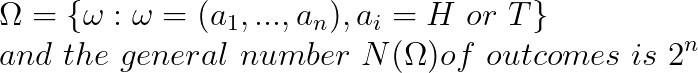 sample space of tosses of a coin