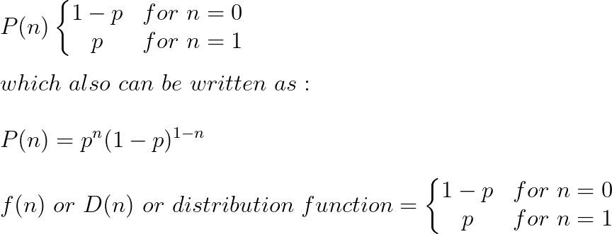 Bernoulli distribution