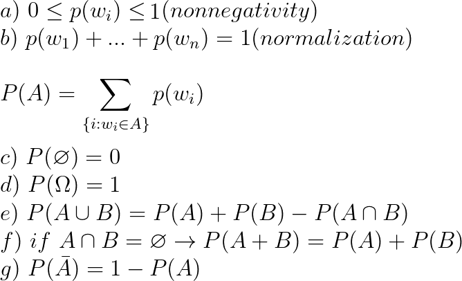 probability of the outcome