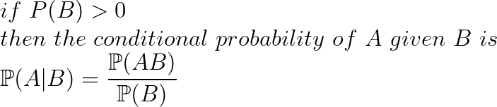 Conditional probability