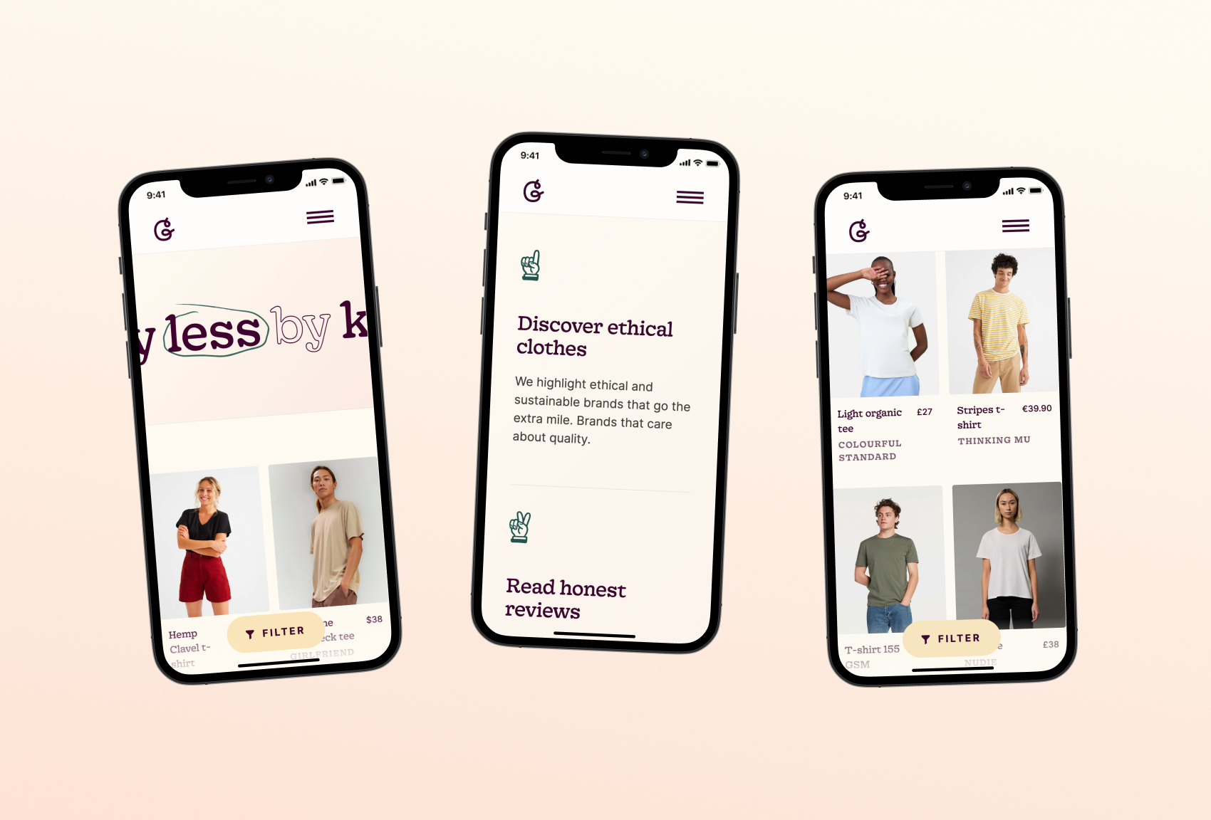 Three images showcasing the Good Garms product