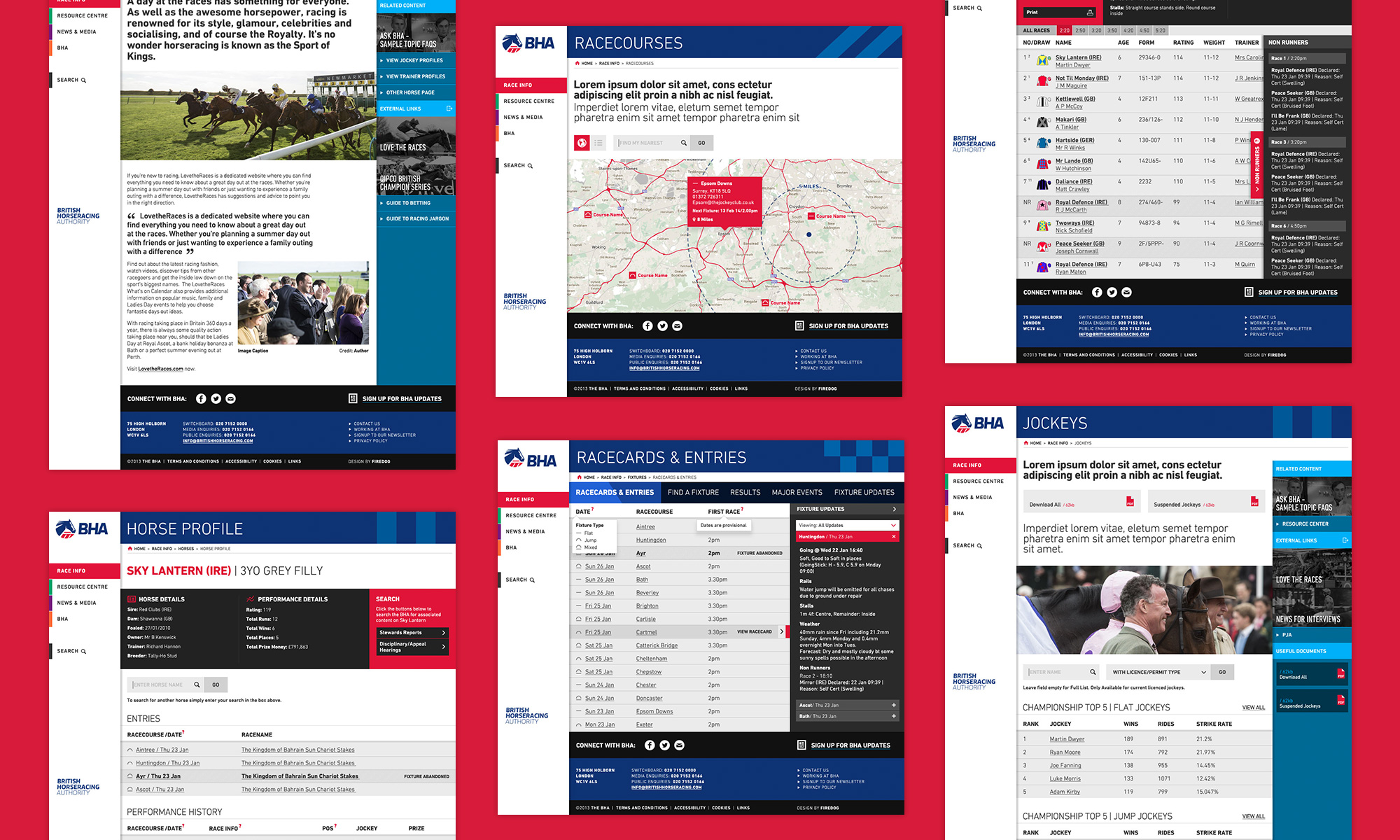 Designs for the BHA web experience