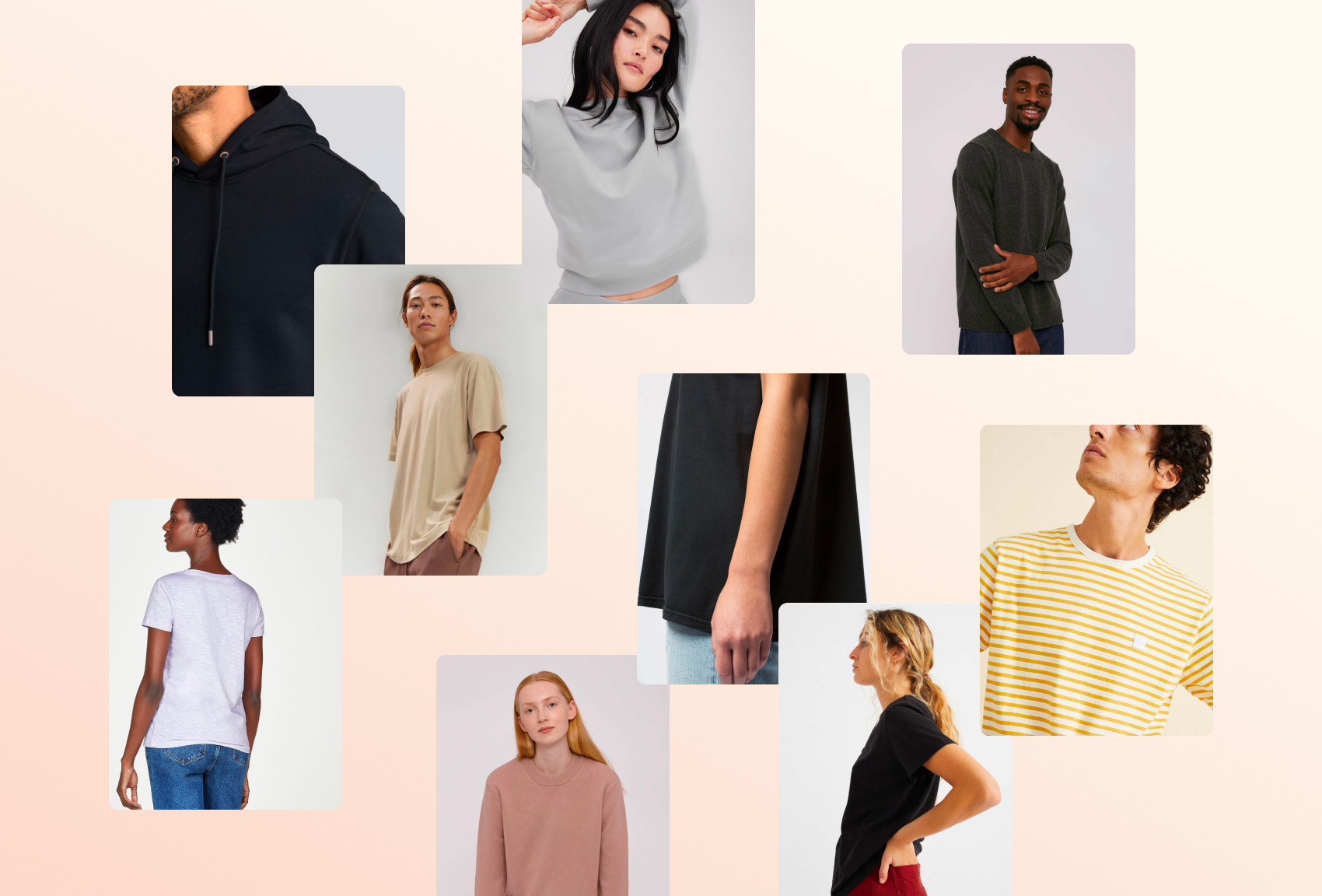 A selection of sustainable clothes on Good Garms