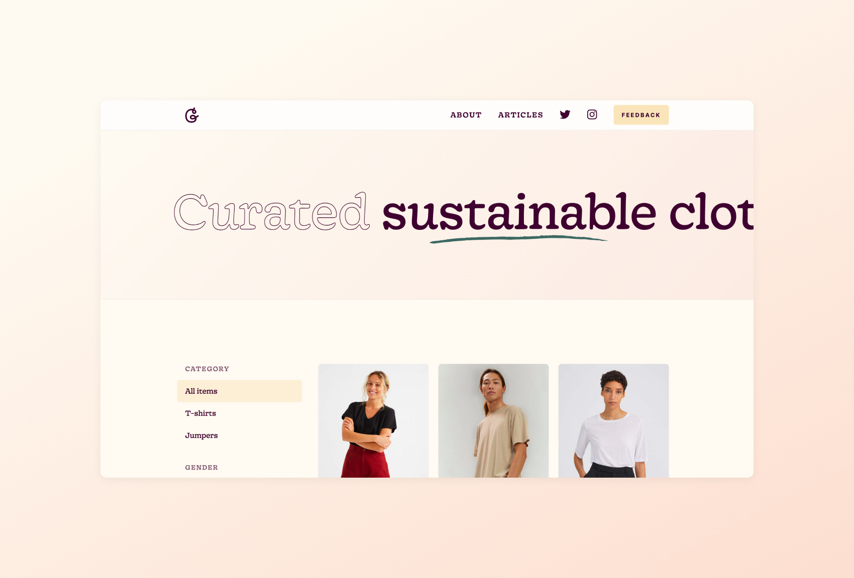 Image of the Good Garms website