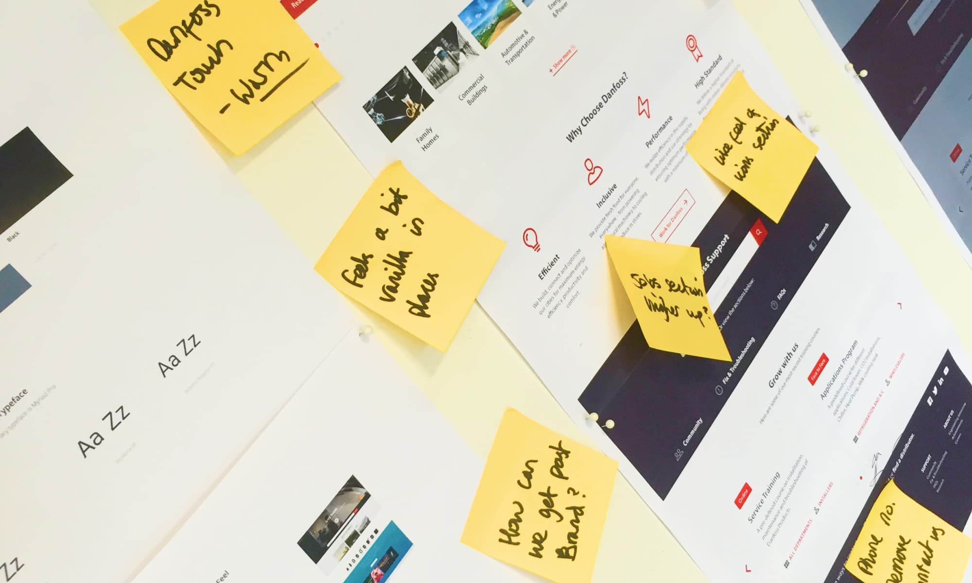 Notes of feedback that came out of a workshop